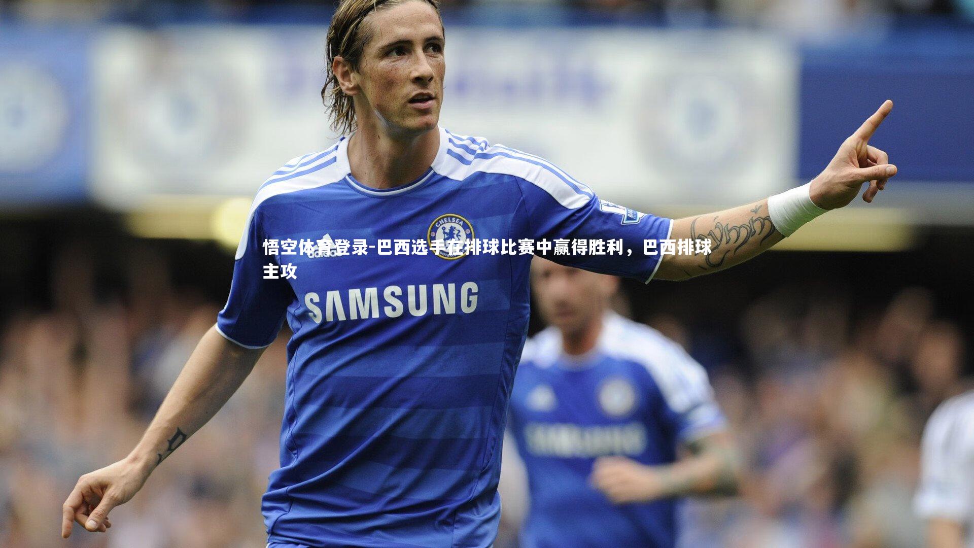 巴西选手在排球比赛中赢得胜利,巴西排球主攻